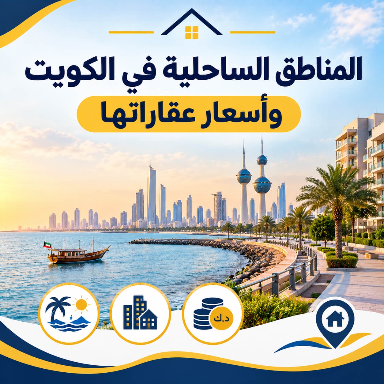 المناطق الساحلية في الكويت وأسعار عقاراتها
