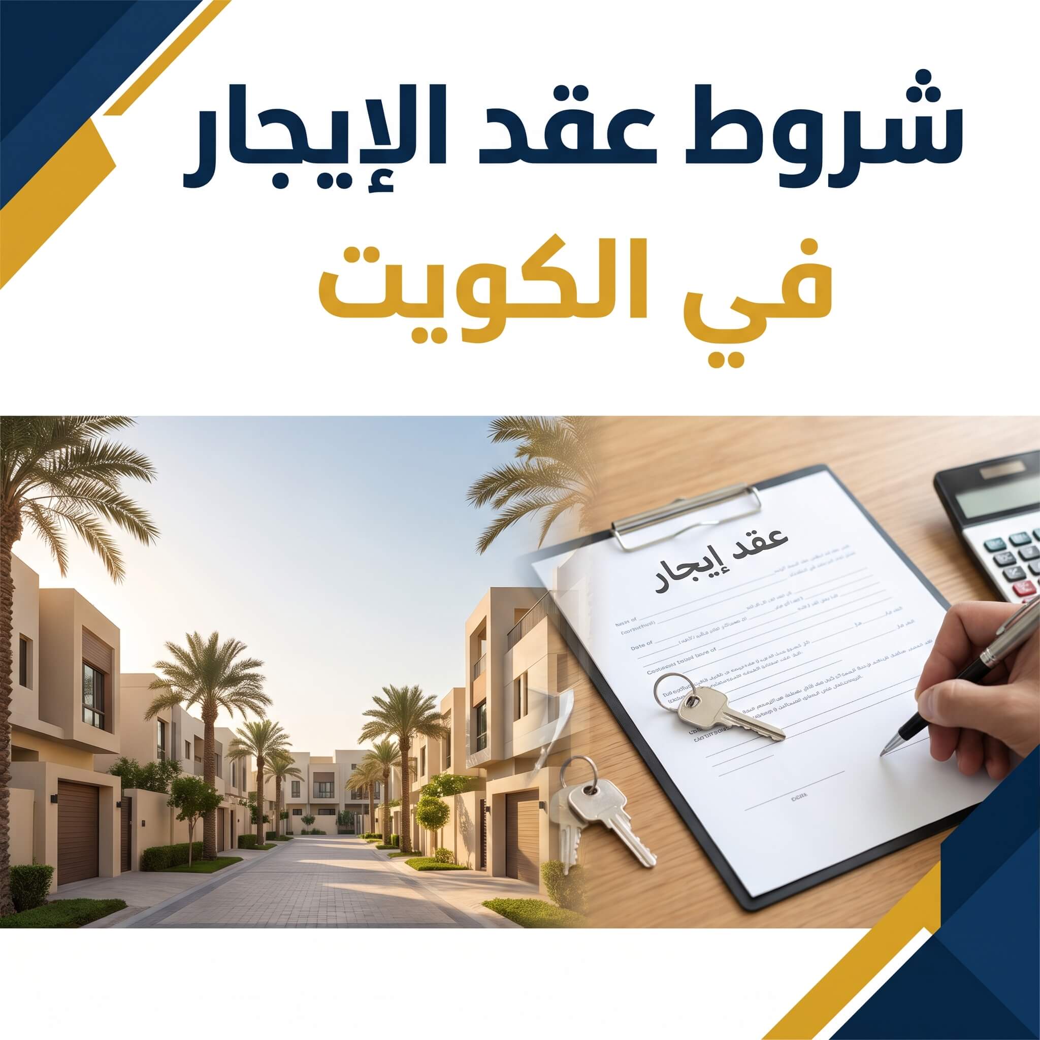 شروط عقد الإيجار في الكويت: الدليل القانوني الشامل للمستأجر والمالك 2026